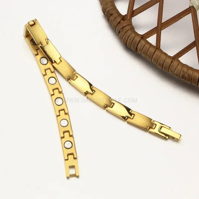 Trendy Minimalist Link Titanium Steel Bio Magnetic Bracelet