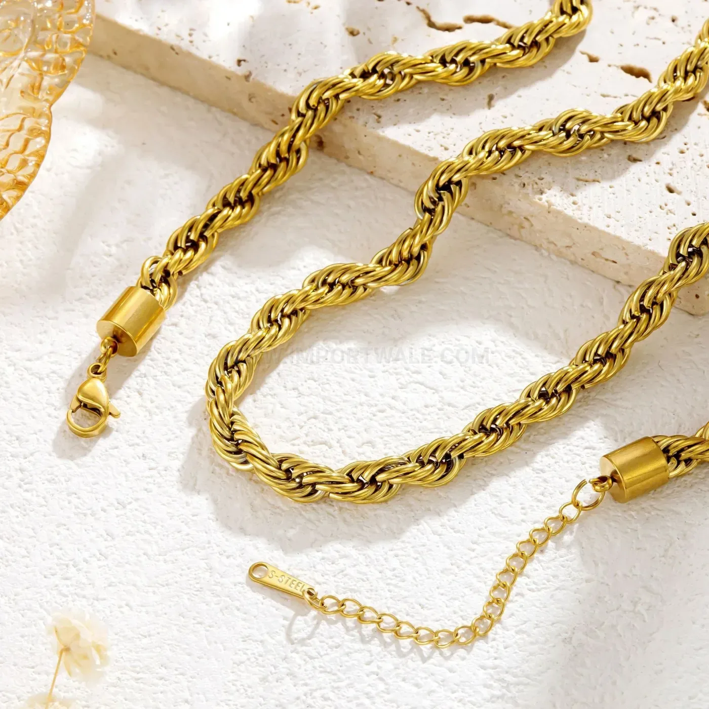Classic Stainless Steel Rope Chain Unisex Statement Necklace