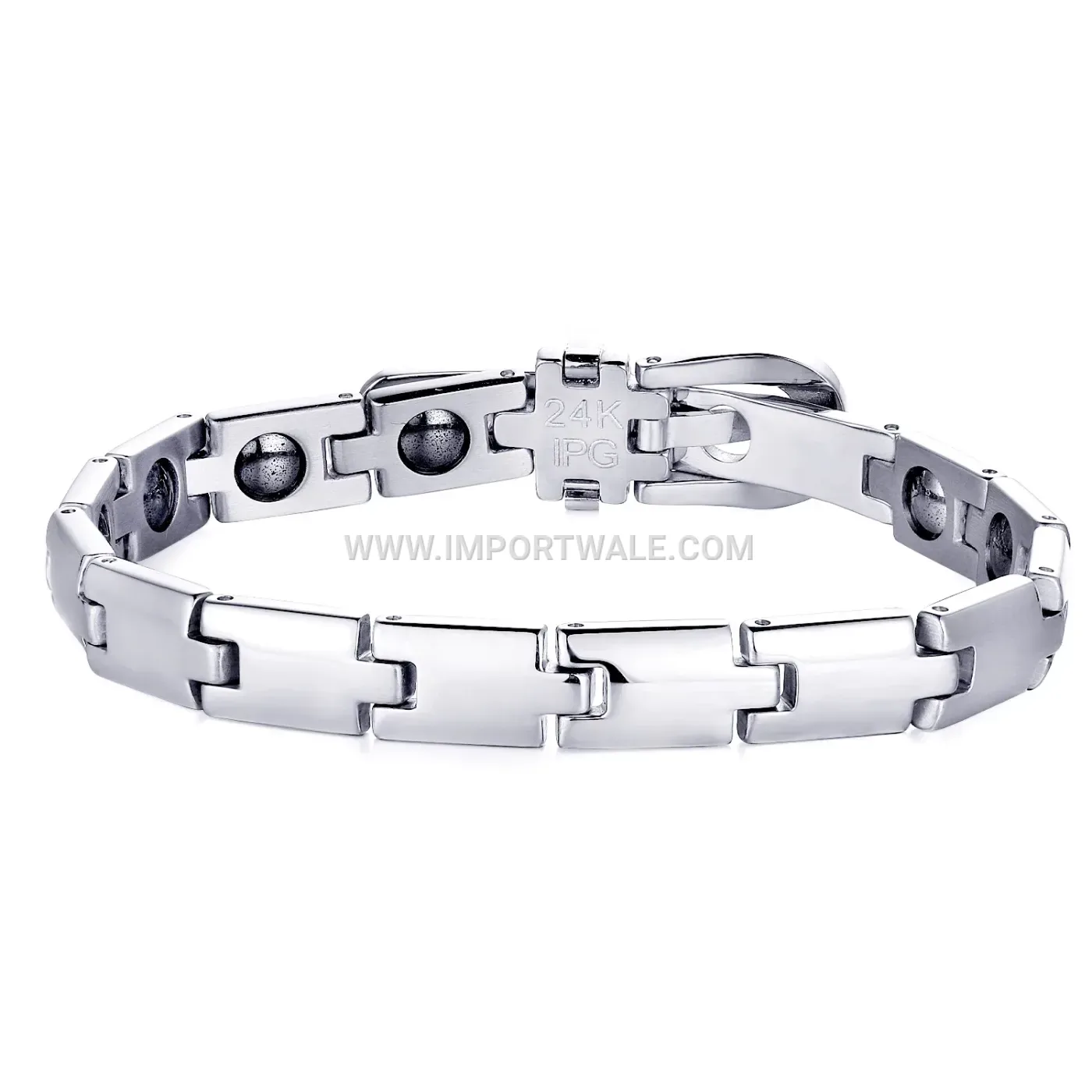 Buckle Motif Titanium Steel Magnetic Celestial Bracelet