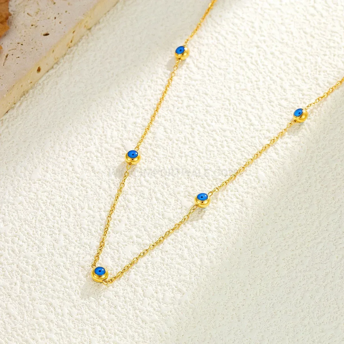 Stainless Steel Evil Eye Charm Necklace