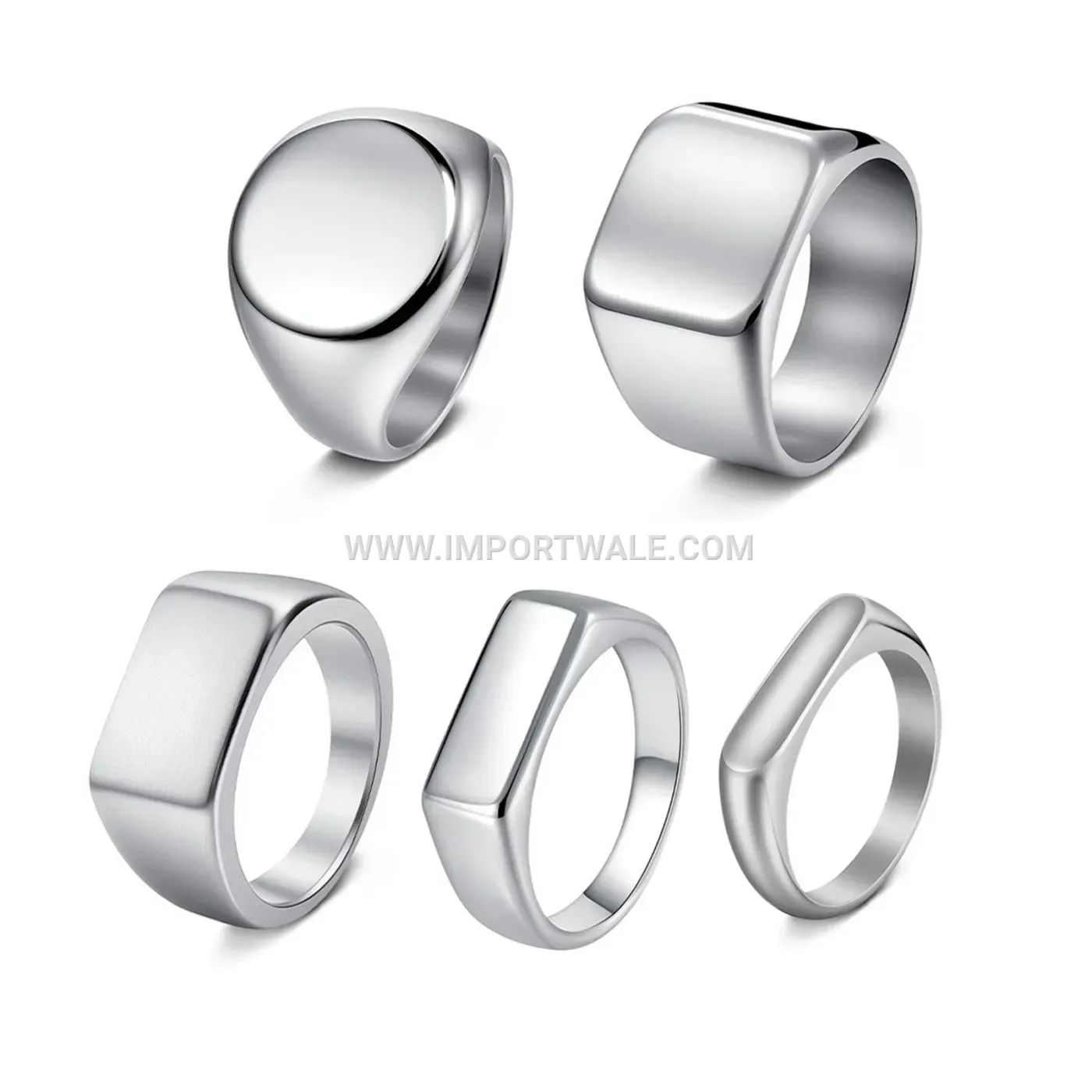 Men's Cast Stainless Steel Signet Ring