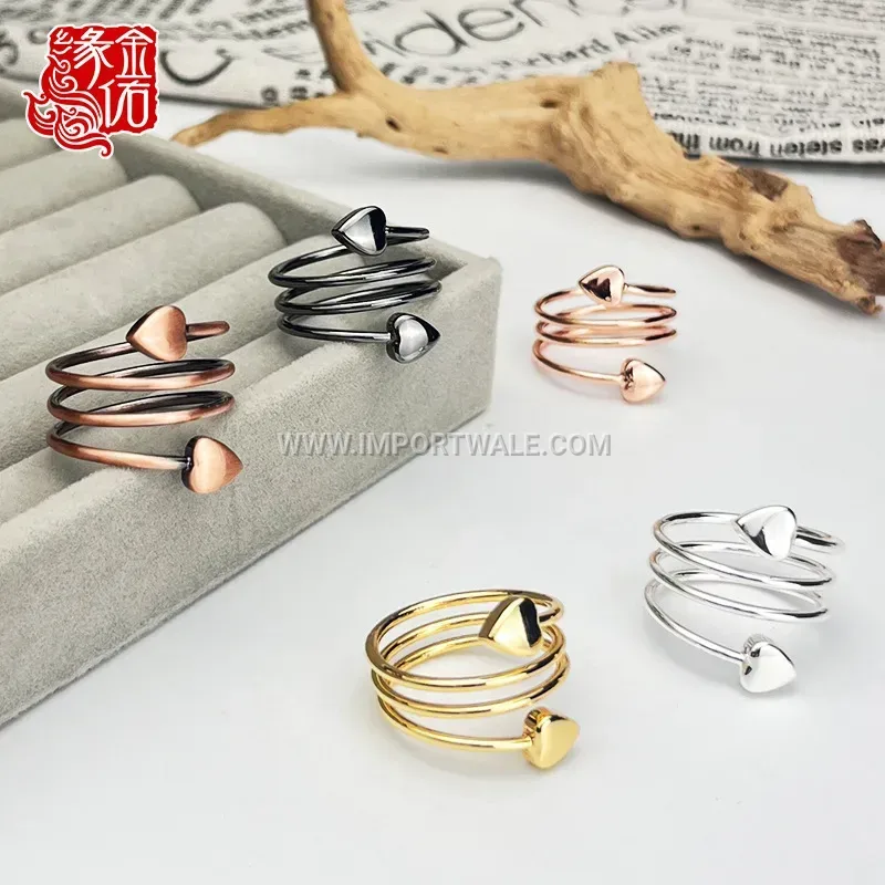 Serpent Heart Brass Dual Magnet Ring