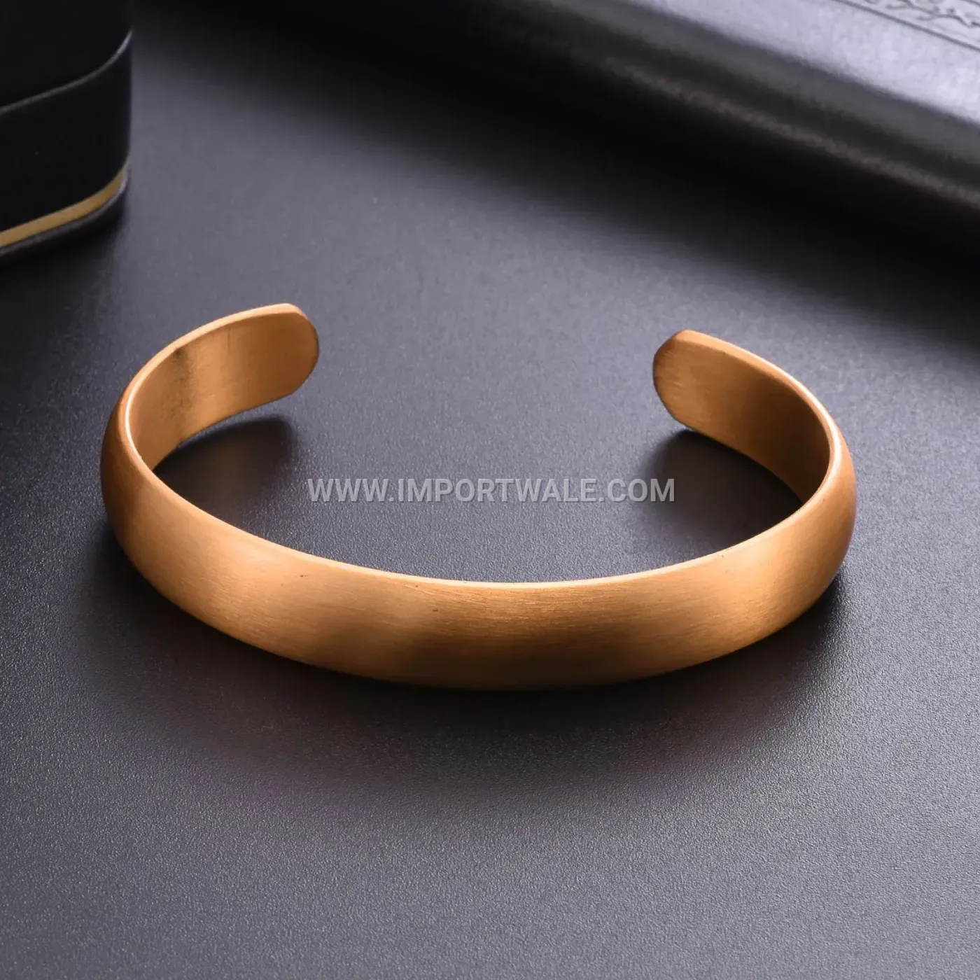 Vintage Hand-Polished Solid Red Copper Thick Bangle Bracelet