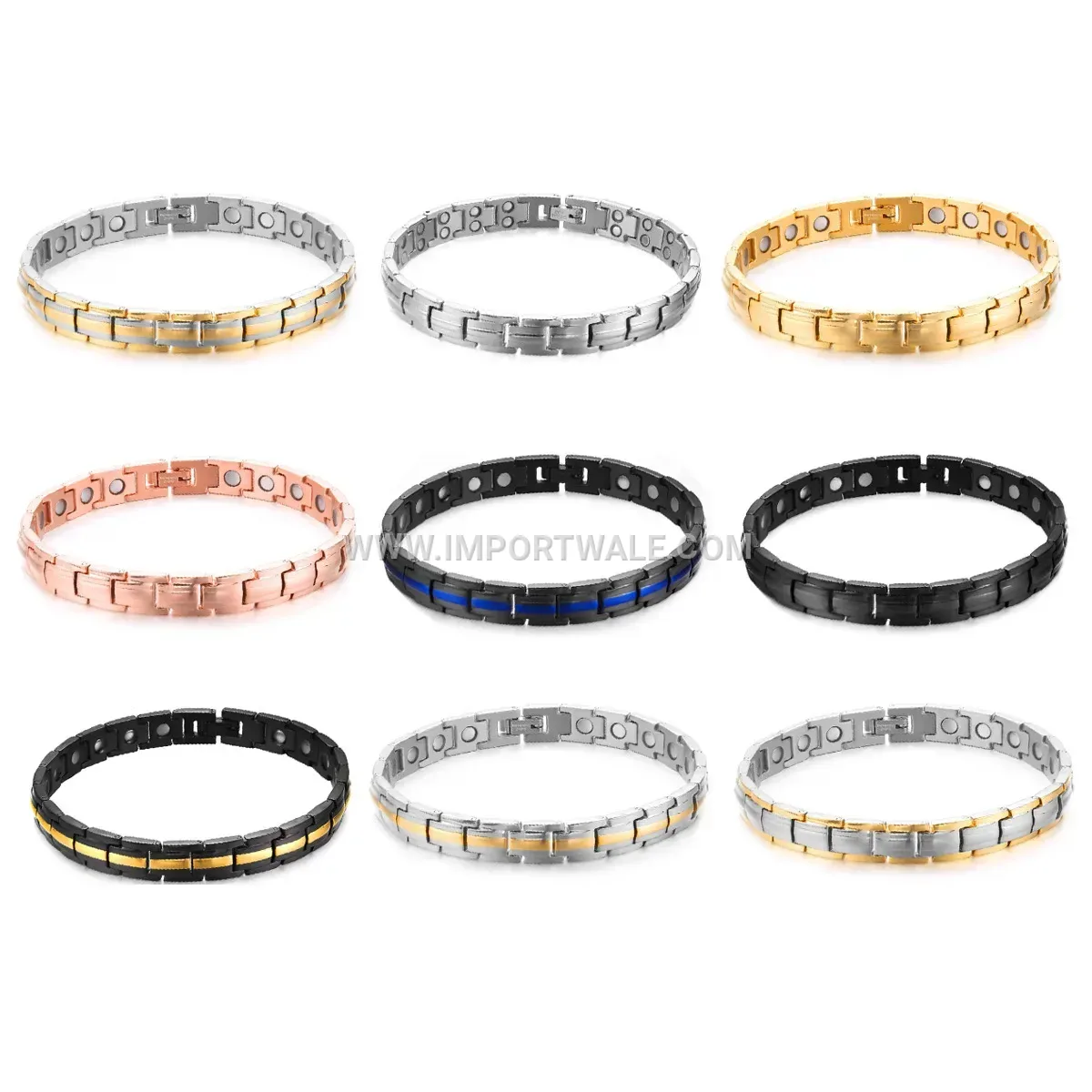 Minimalist Geometric Stainless Steel Magnetic Bracelet