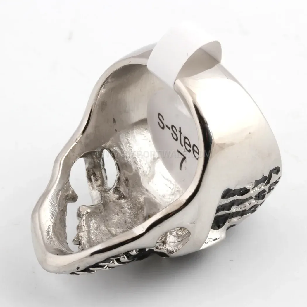 Premium Gothic Skull Stainless Steel Men Signet Ring