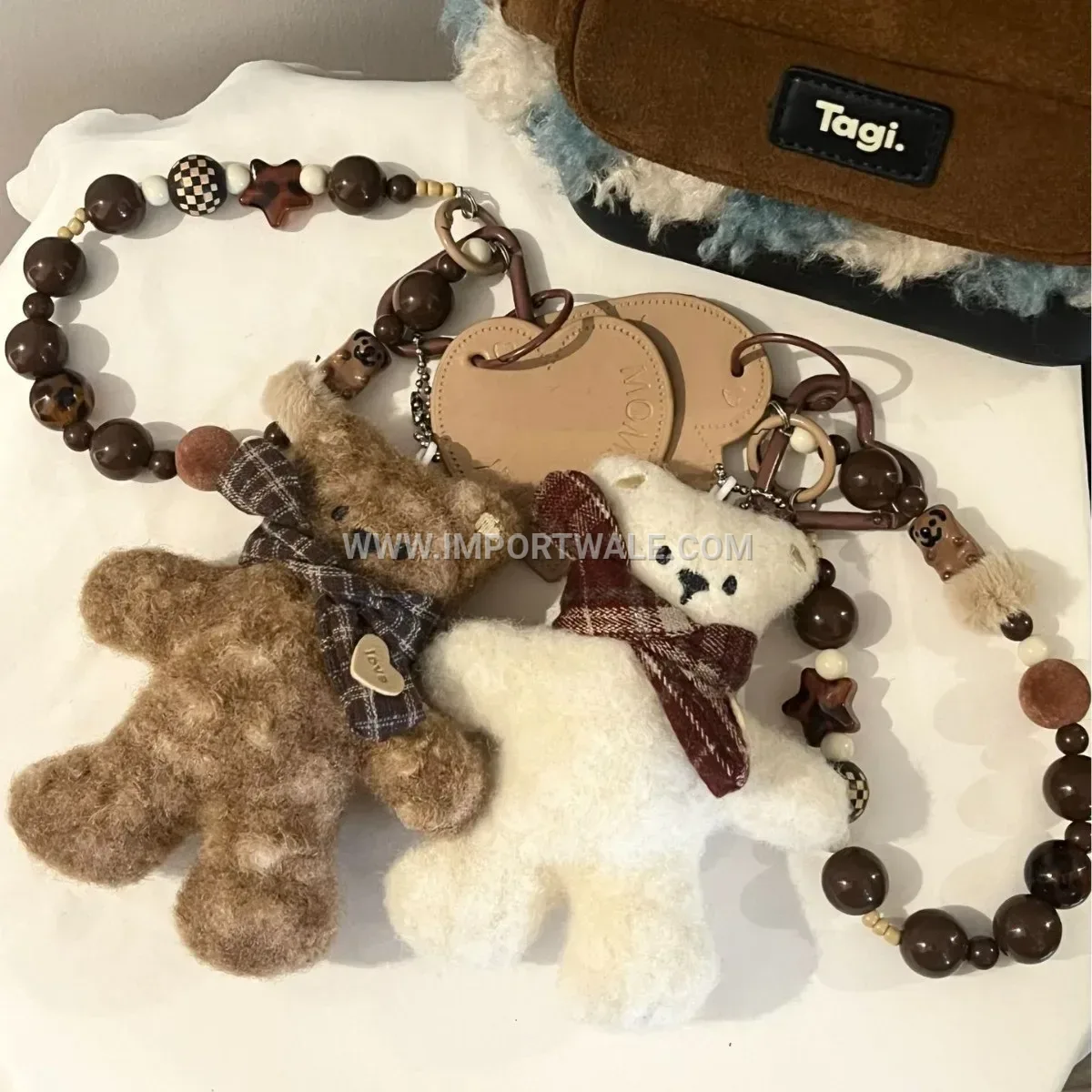 Plush Teddy Bear Keychain Bag Creative Key chains