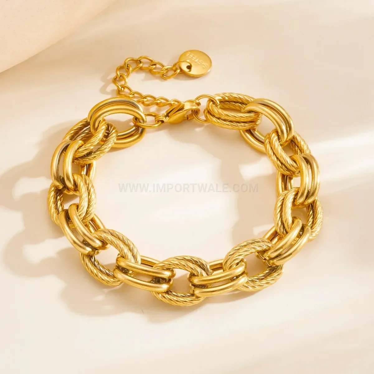 Fashion Punk Style Metallic Knot Chain Bracelet