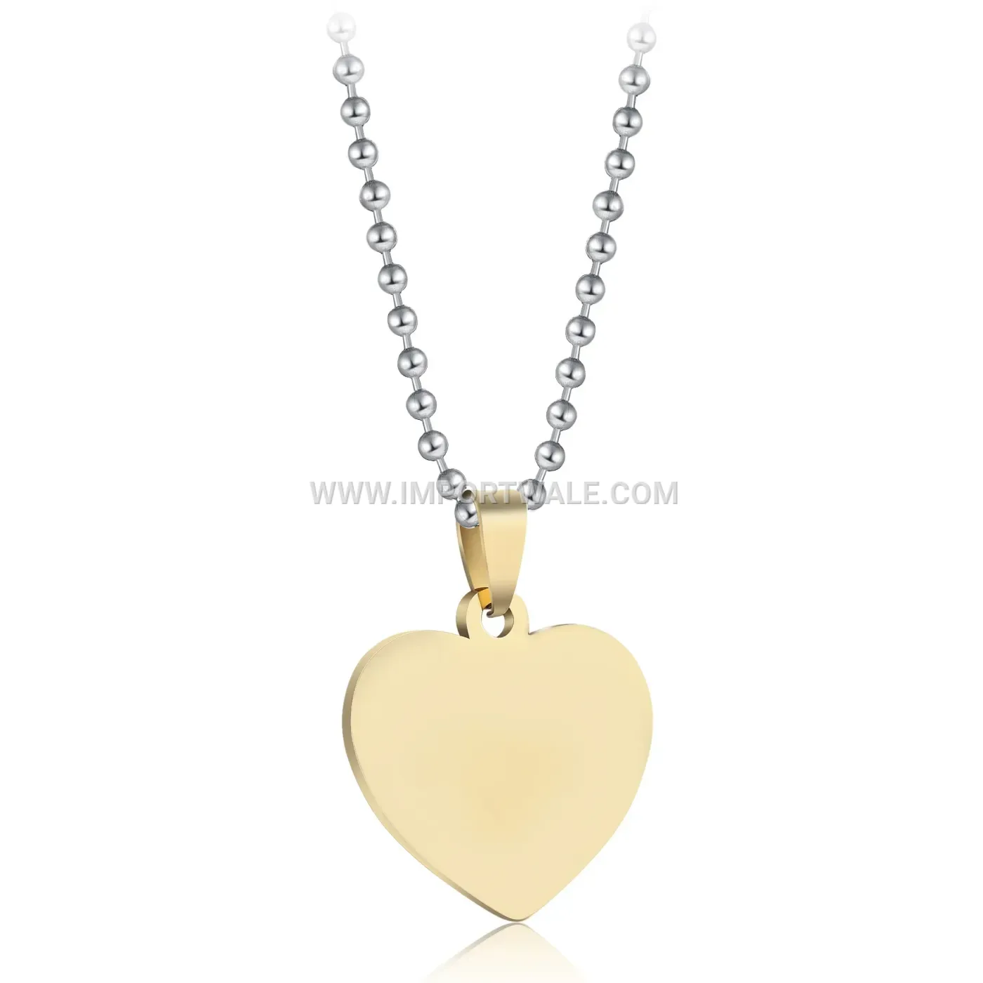 Stainless Steel Minimalist Blank Dog Tag Pendant Necklace