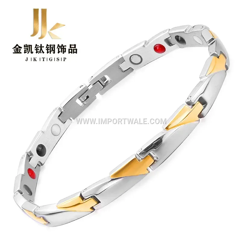 Western Style Titanium Steel Four-in-One Magnetic Bracelet