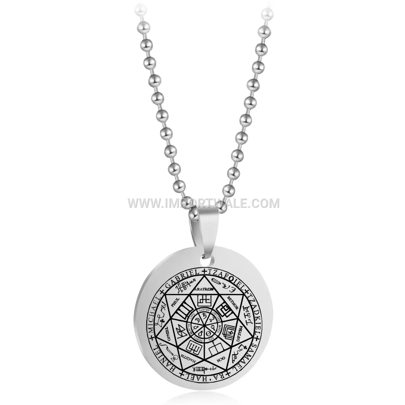Stainless Steel Geometric Dog Tag Pendant Necklace