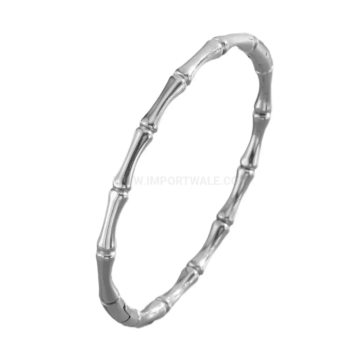 Minimalist Bamboo Joint Gold Plated Titanium Steel Bangle