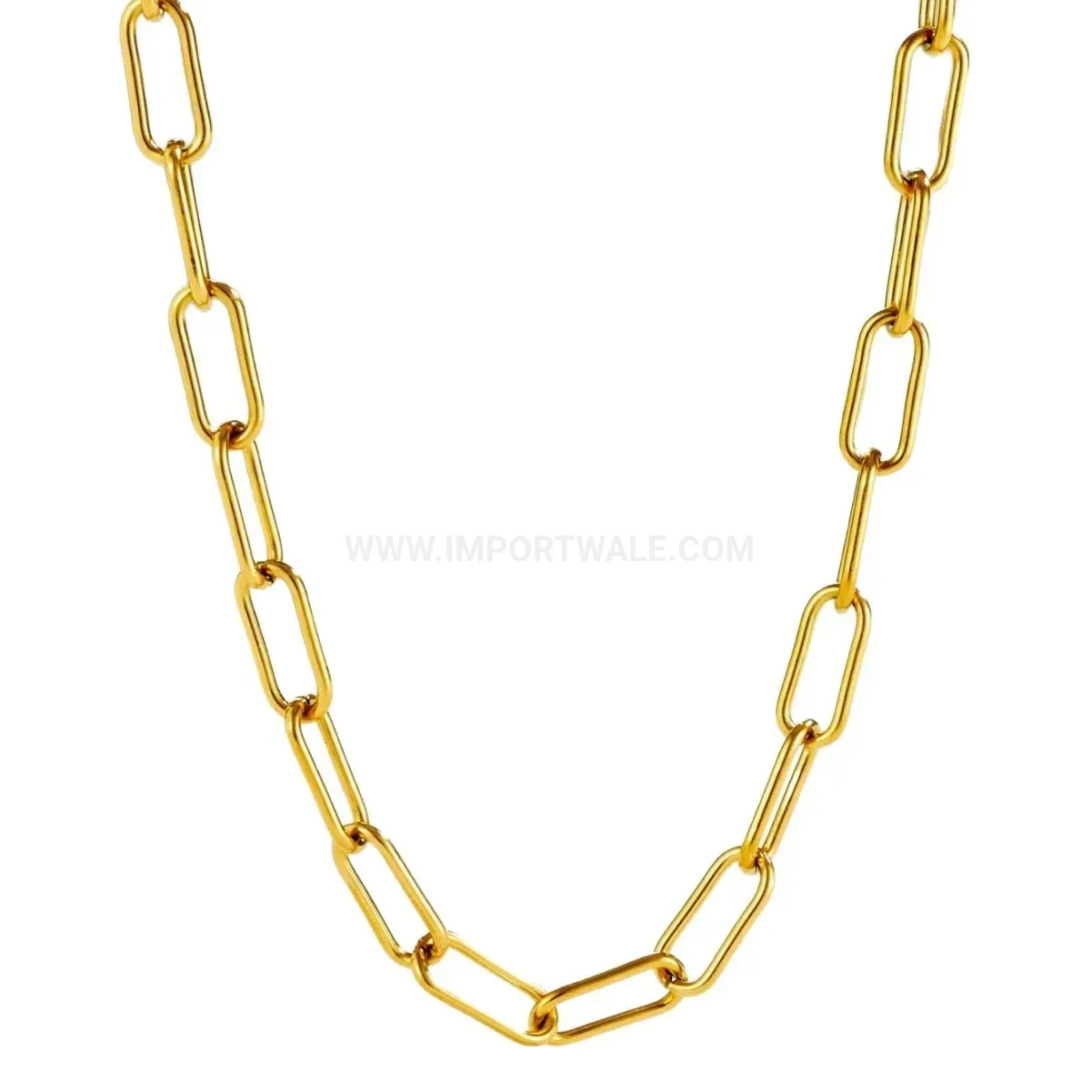 Classic Minimalist Stainless Steel U-Shape Chain Collar Necklace