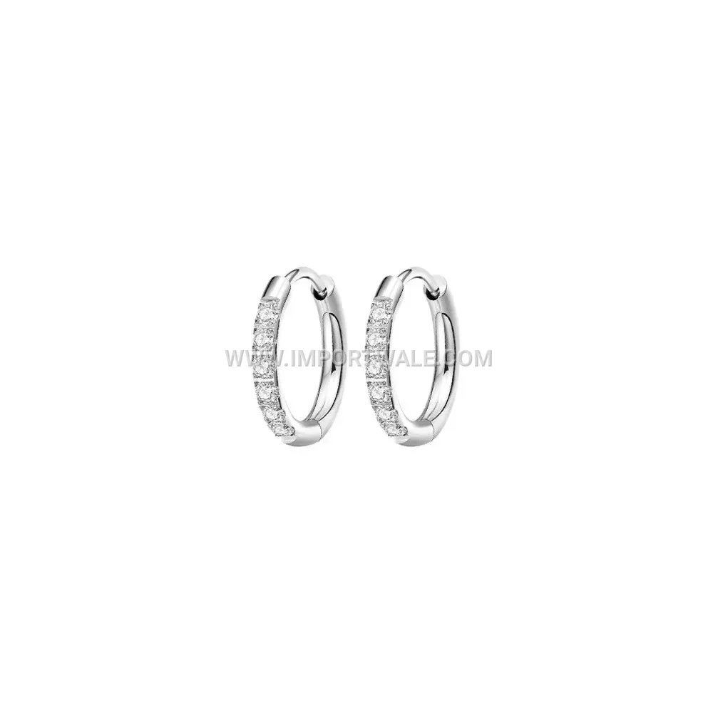 Radiant Zircon Stainless Steel Vintage Stud Earrings for Women
