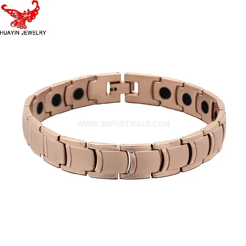 Stylish Pure Titanium Bio Magnetic Link Bracelet