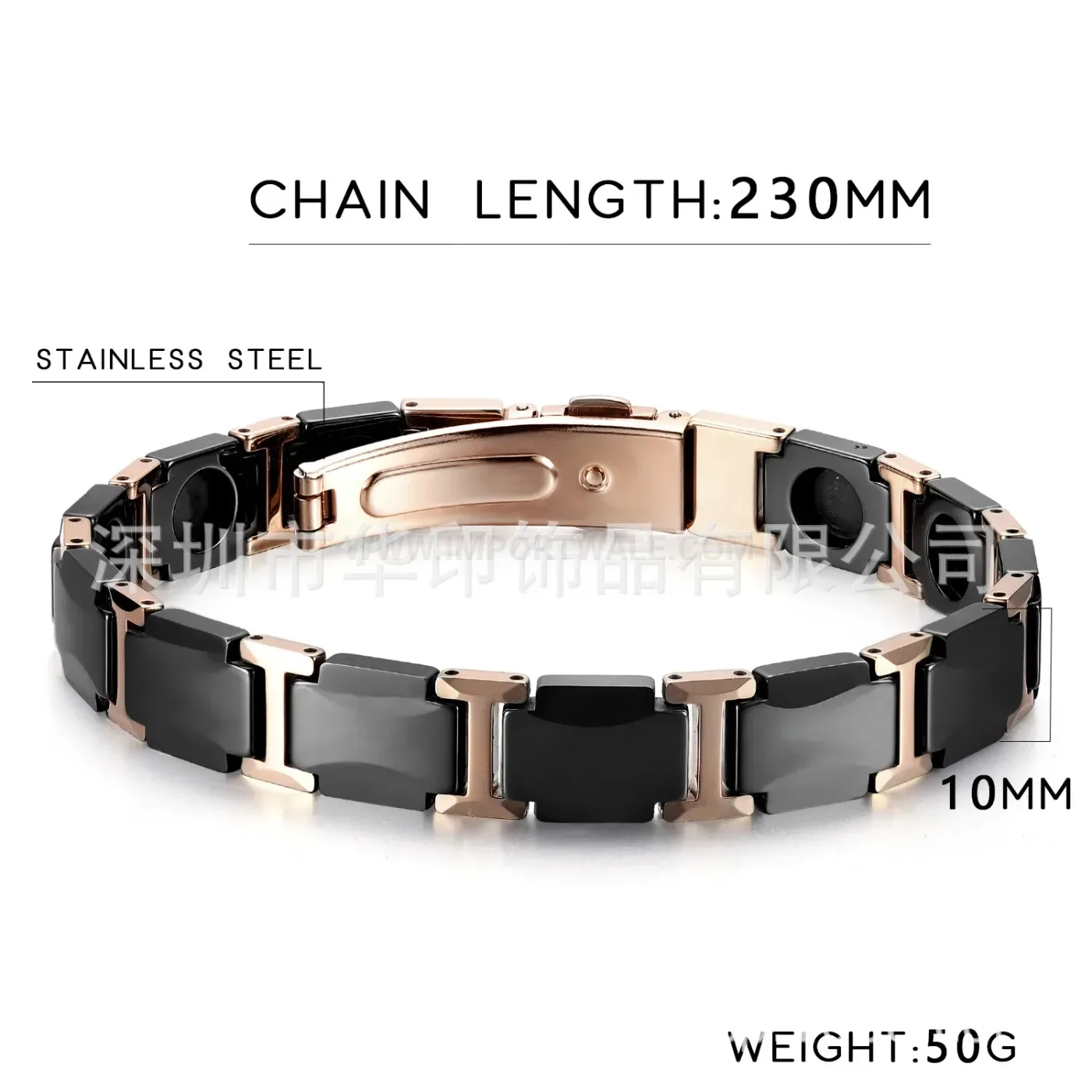 Ceramic and Tungsten Steel Bio Magnetic Bracelet