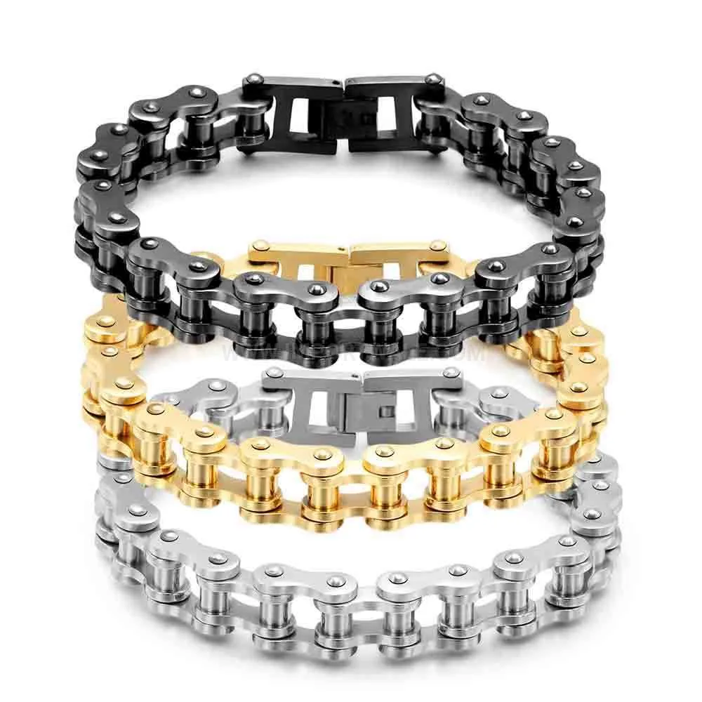 Heavy Stainless Steel Bicycle Chain Link Bracelet