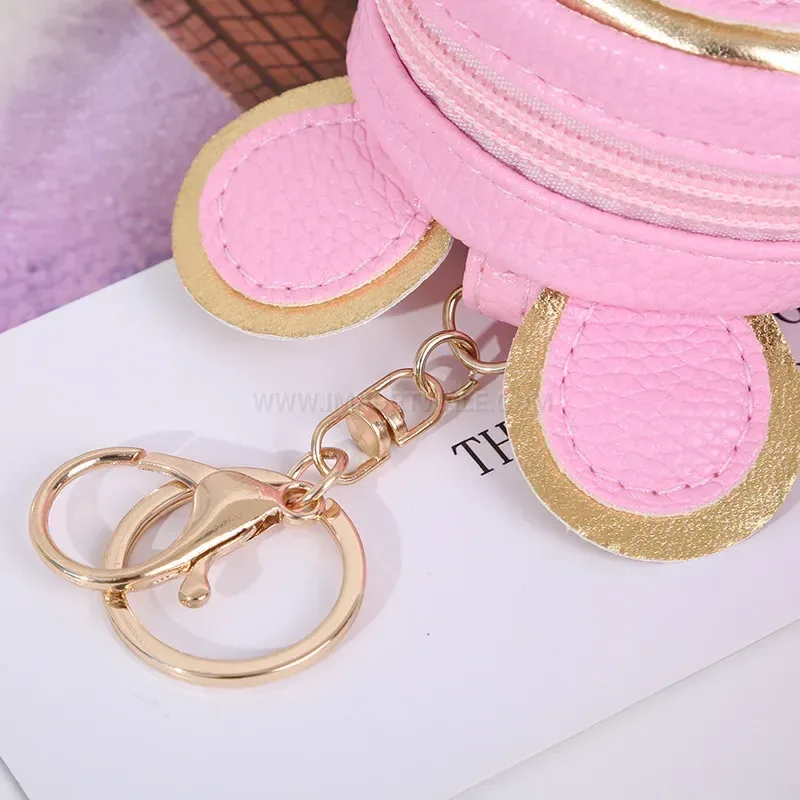 Modern Urban Mini Backpack PU Leather Earphone Pouch Charm