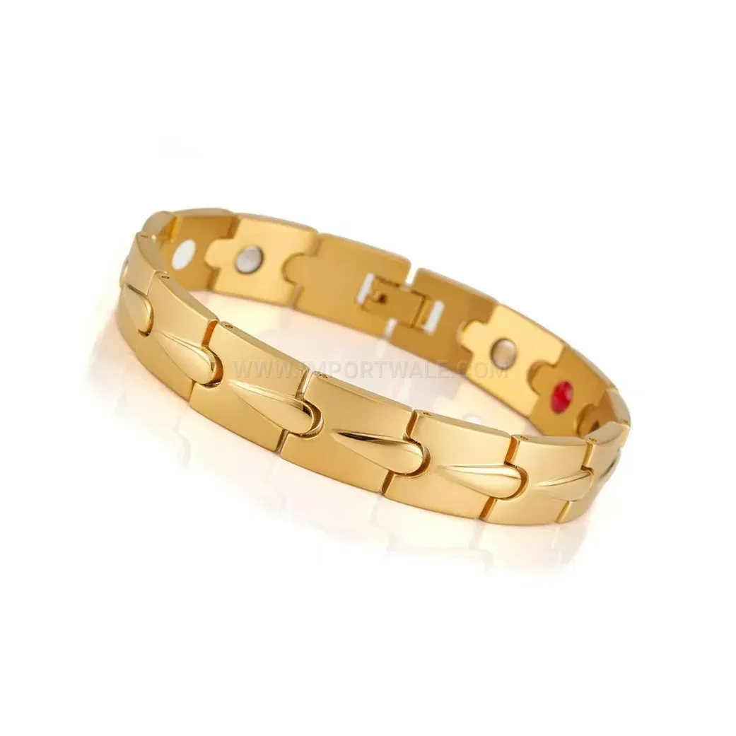 Trendy Teardrop Link Titanium Steel Magnetic Couple Bracelet