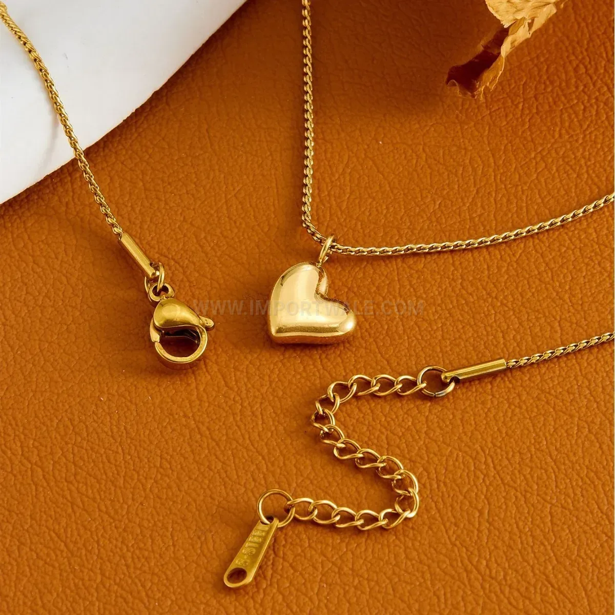 Trendy Titanium Steel Heart Pendant Necklace