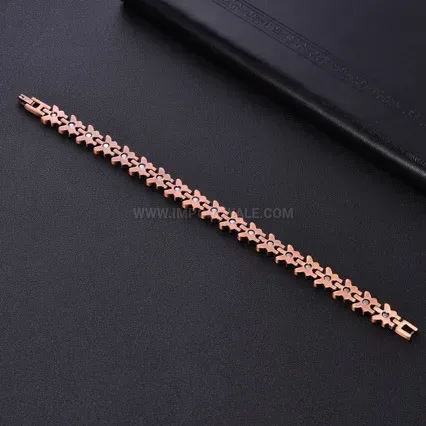 Filigree Butterfly Red Copper Magnetic Therapy Bracelet