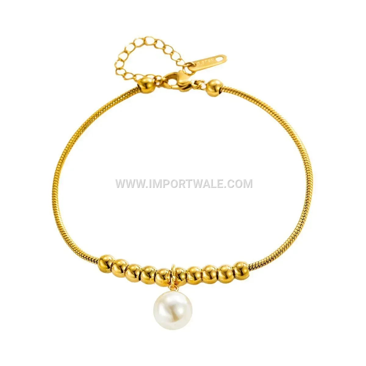 Minimalist Stainless Steel Bead Accent Anklet