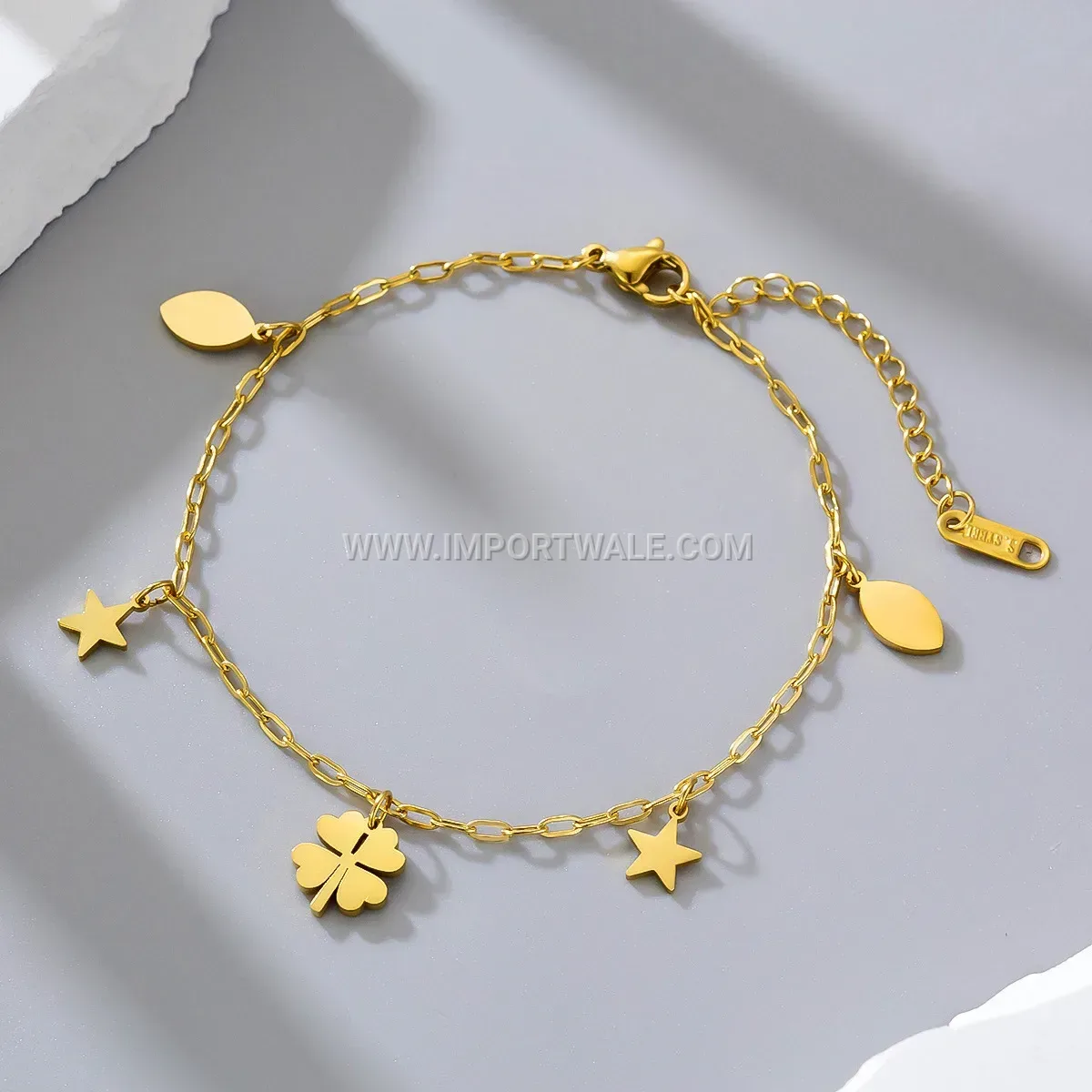 Gold Plated Bell Flower Premium Anklet Anti Tarnish