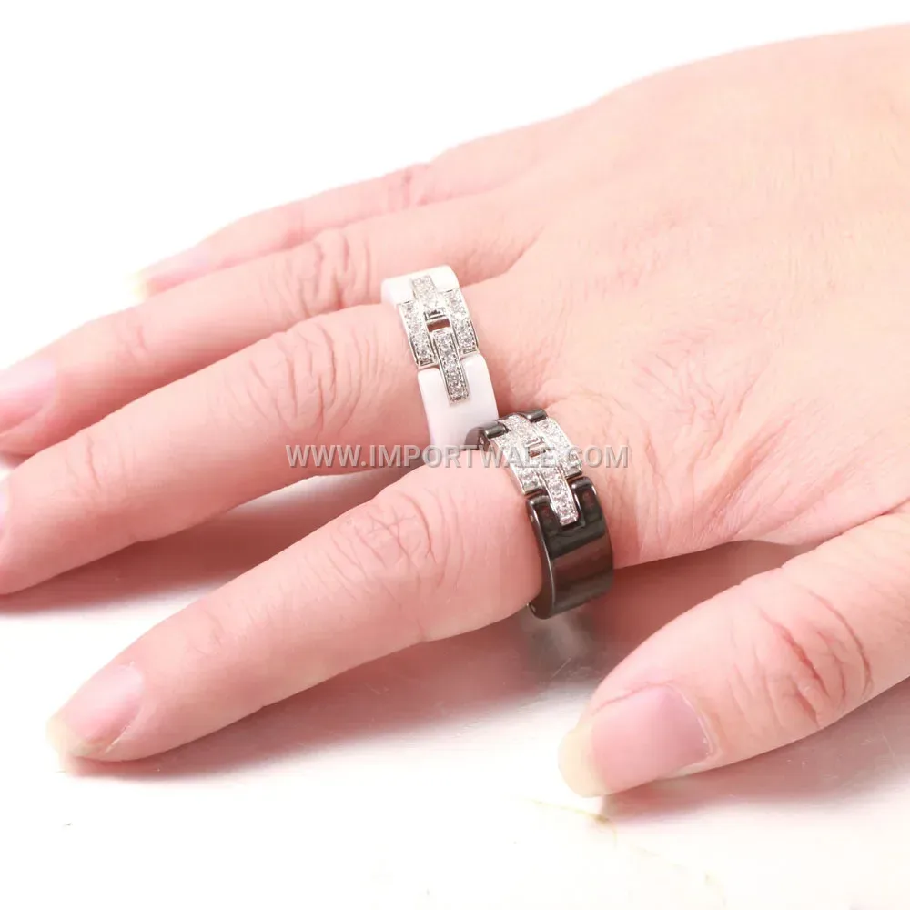 Chain Spliced Stainless Steel Ceramic Ring