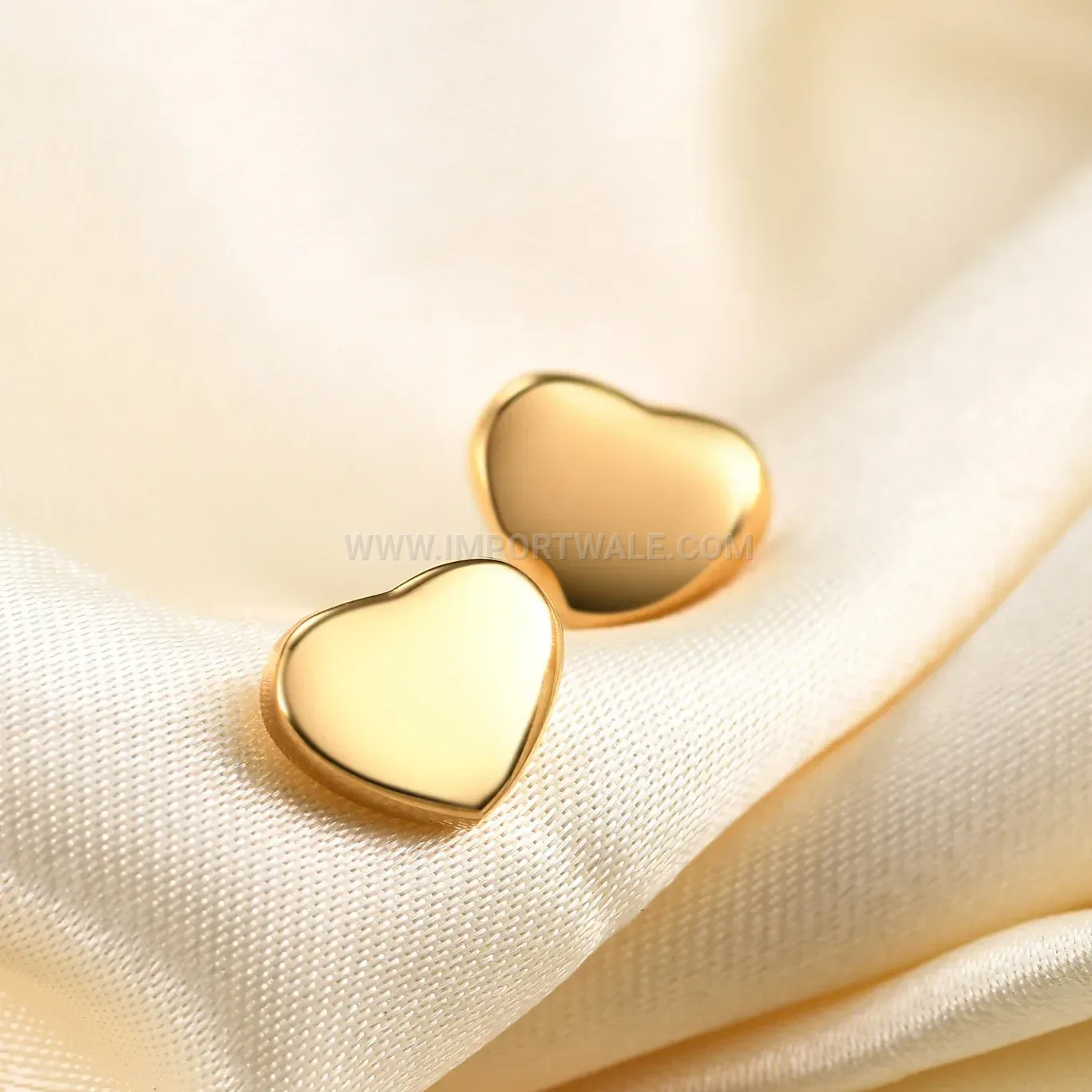 Minimalist Stainless Steel Heart Stud Earrings