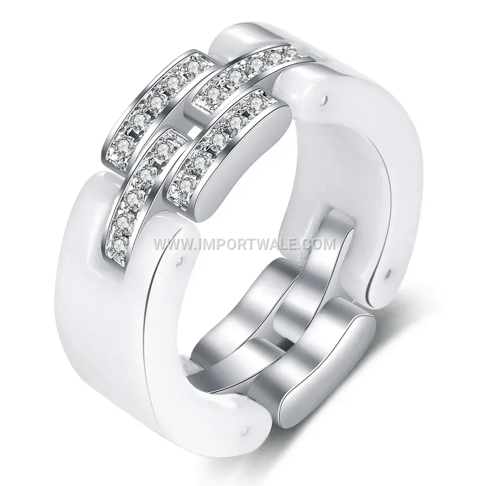 Chain Spliced Stainless Steel Ceramic Ring