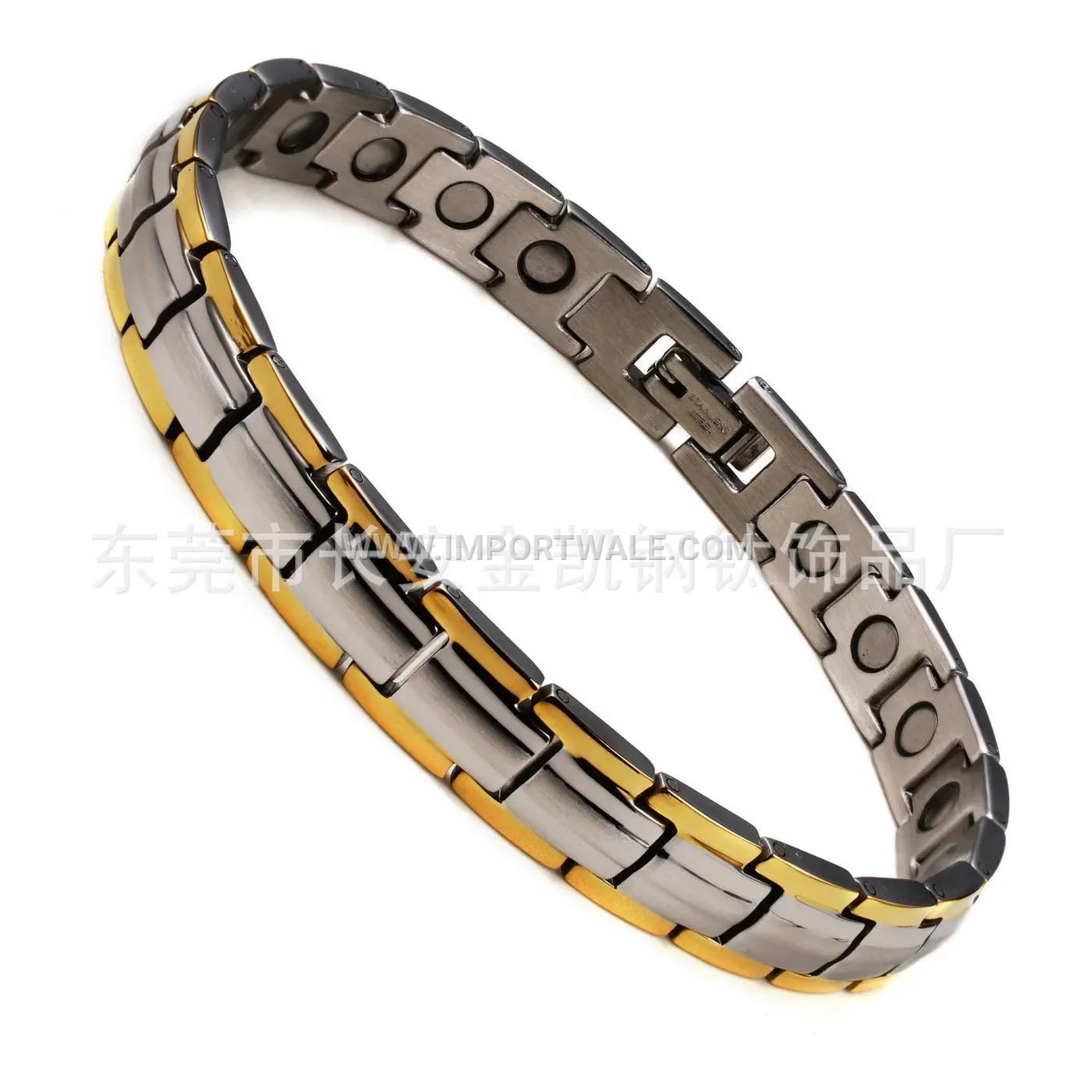 Minimalist Adjustable Stainless Steel Magnetic Link Bracelet