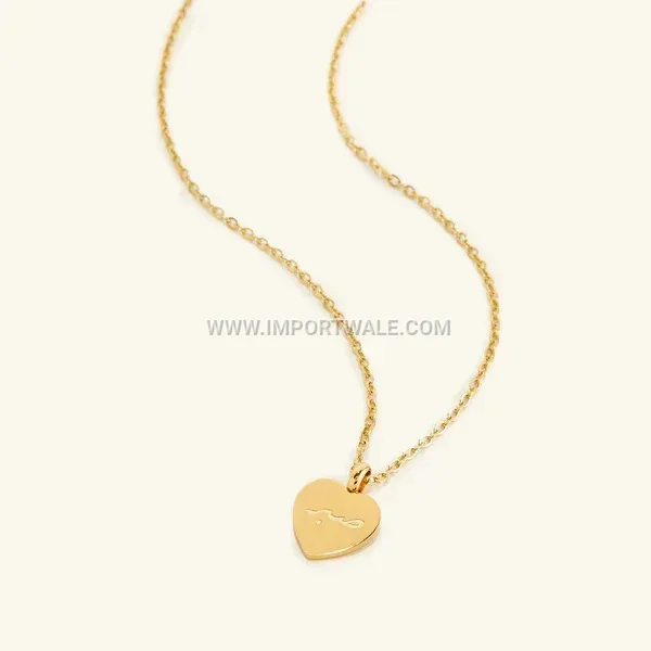 Geometric Stainless Steel Ayatul Kursi Calligraphy Pendant Chain Necklace