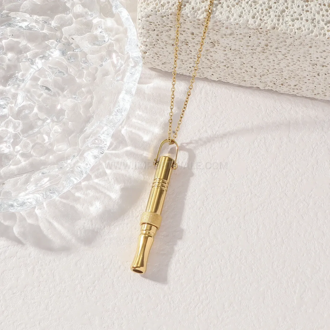 Classic Mindful Breathing Faith Pendant Stainless Steel Necklace
