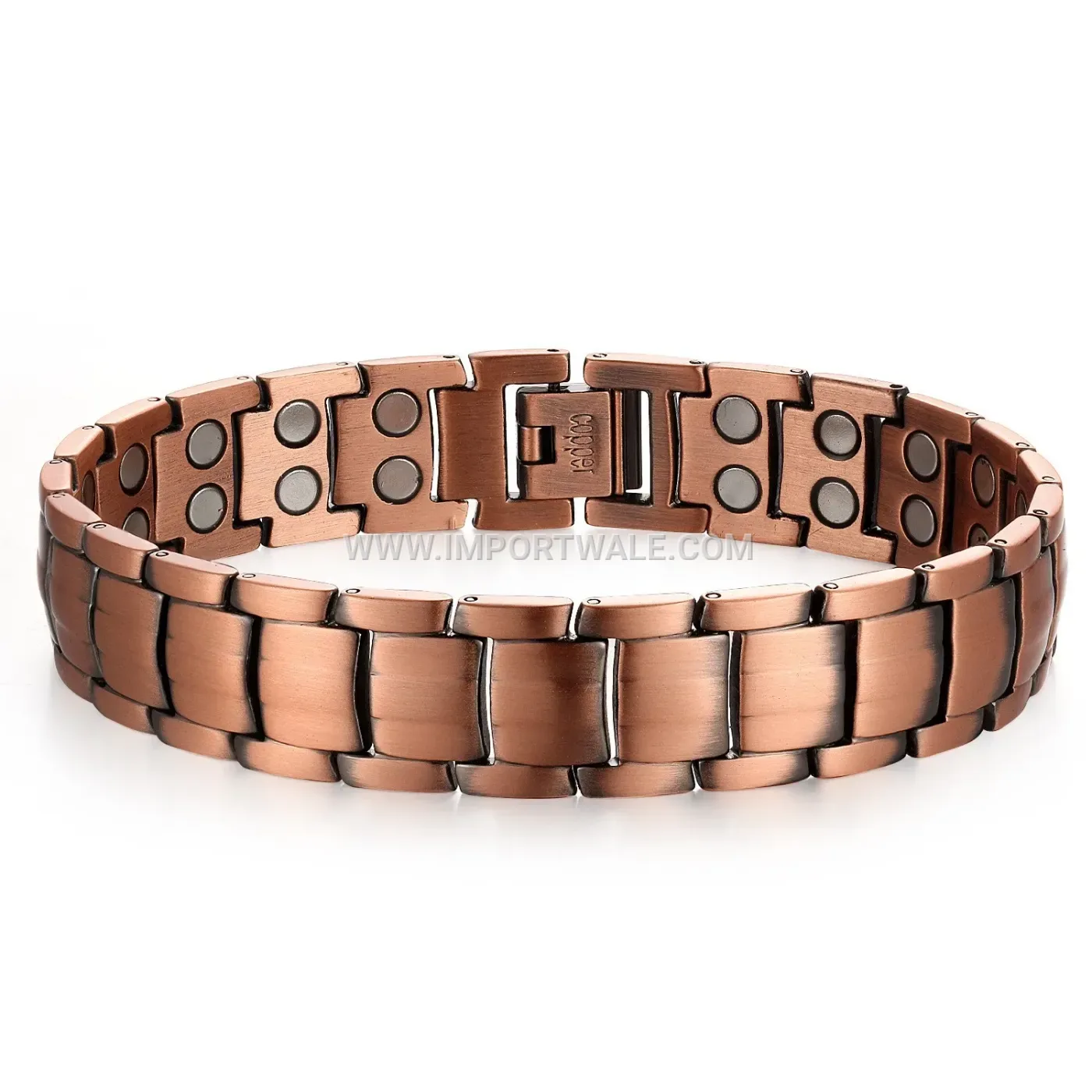 Vintage Red Copper Magnetic Health Energy Chain Bracelet