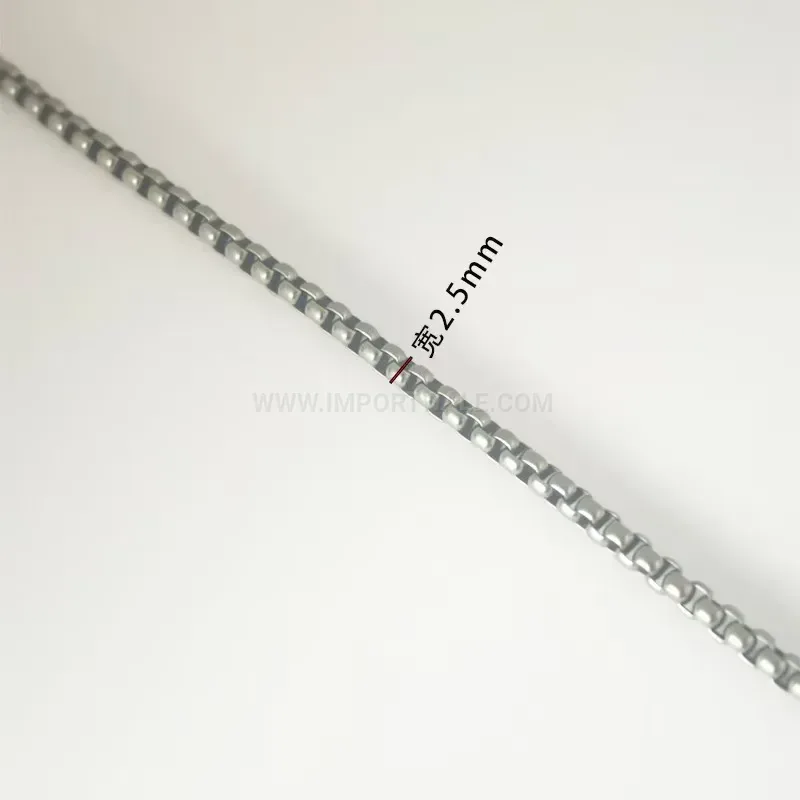 Modern Polished Alloy Box Chain Component Collar Necklace