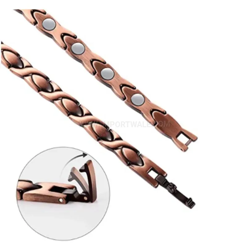 Modern Minimalist Copper Fish Bio Magnetic Charm Bracelet