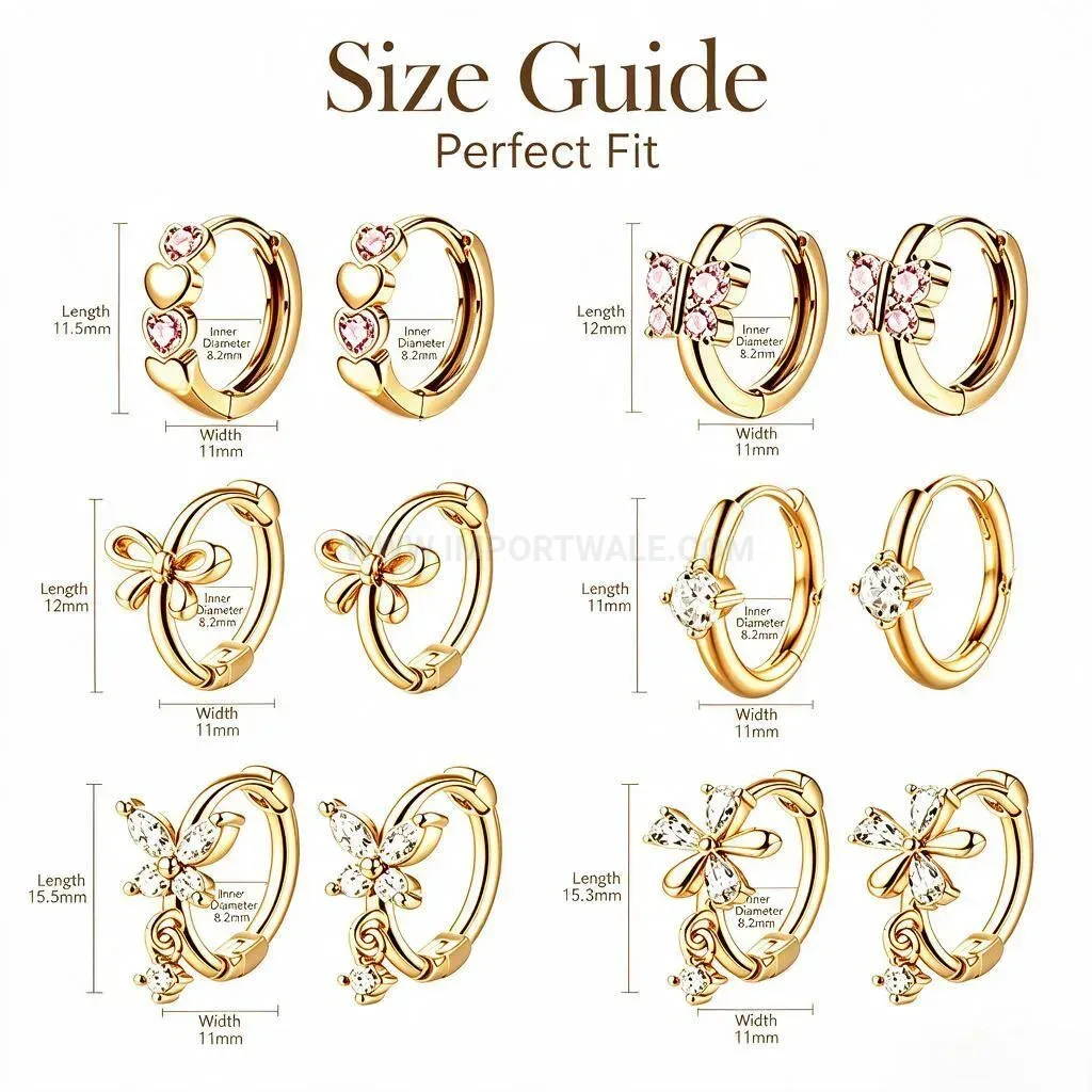 Designer Contemporary Stainless Steel Piercing Earring Set