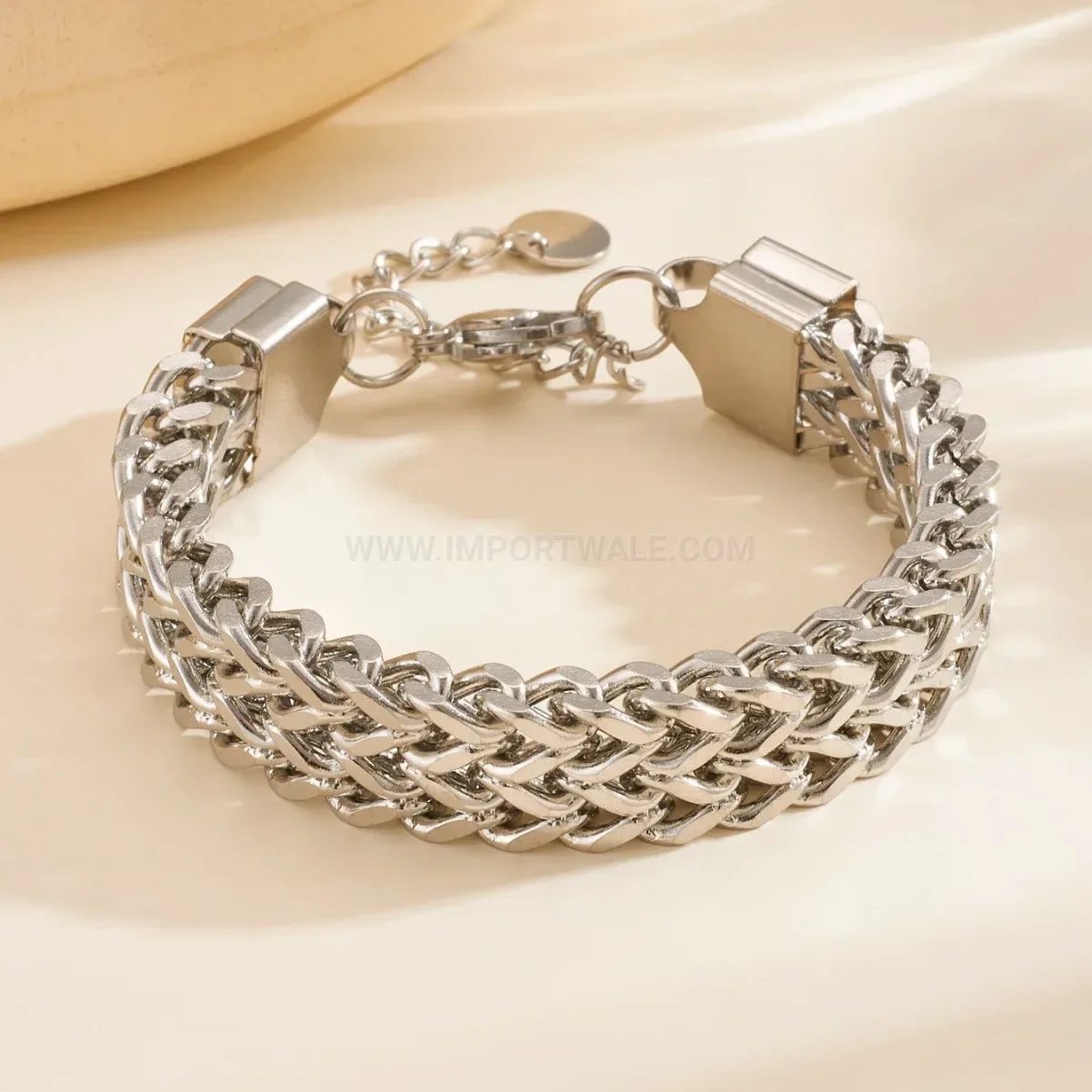 Twisted Rope Chain Stainless Steel Stacking Bracelet