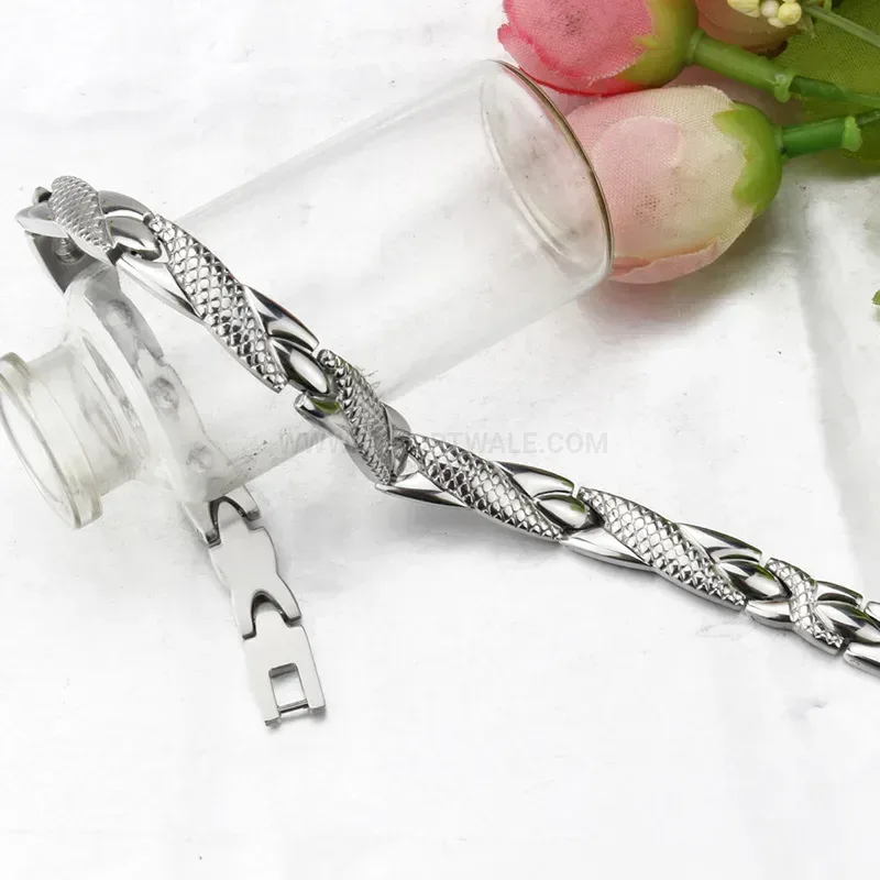 Fashion Dragon Pattern Titanium Steel Four In One Magnetic Bracelet