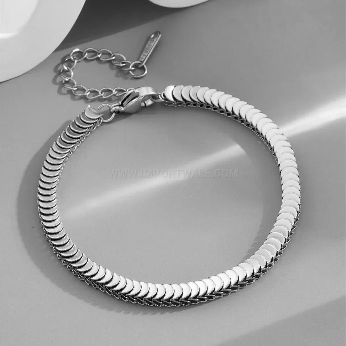 Stylish Layered Titanium Steel Snake Chain Fish Scale Bracelet
