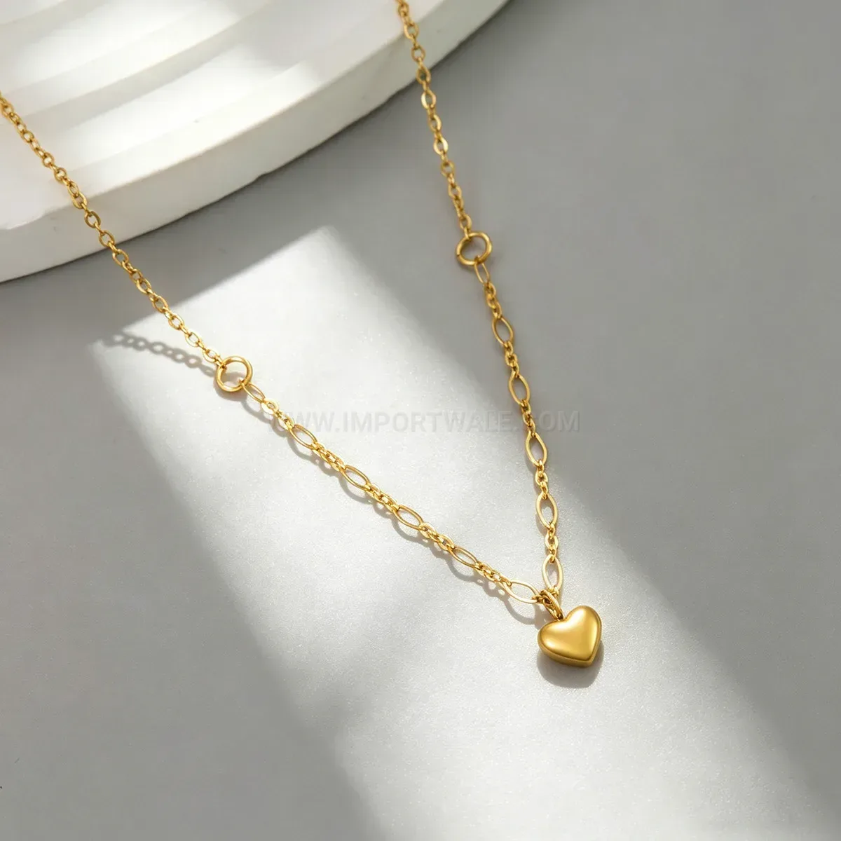 Stylish Irregular Stainless Steel Heart Chain Necklace