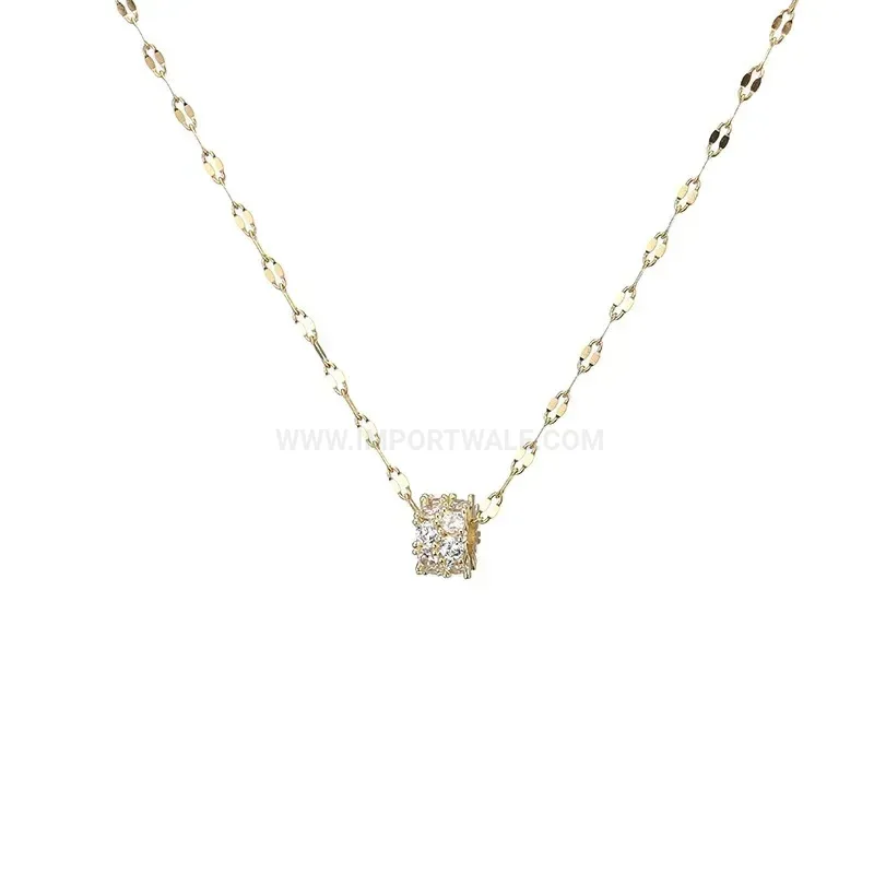 Premium Titanium Steel Hourglass Pendant Necklace
