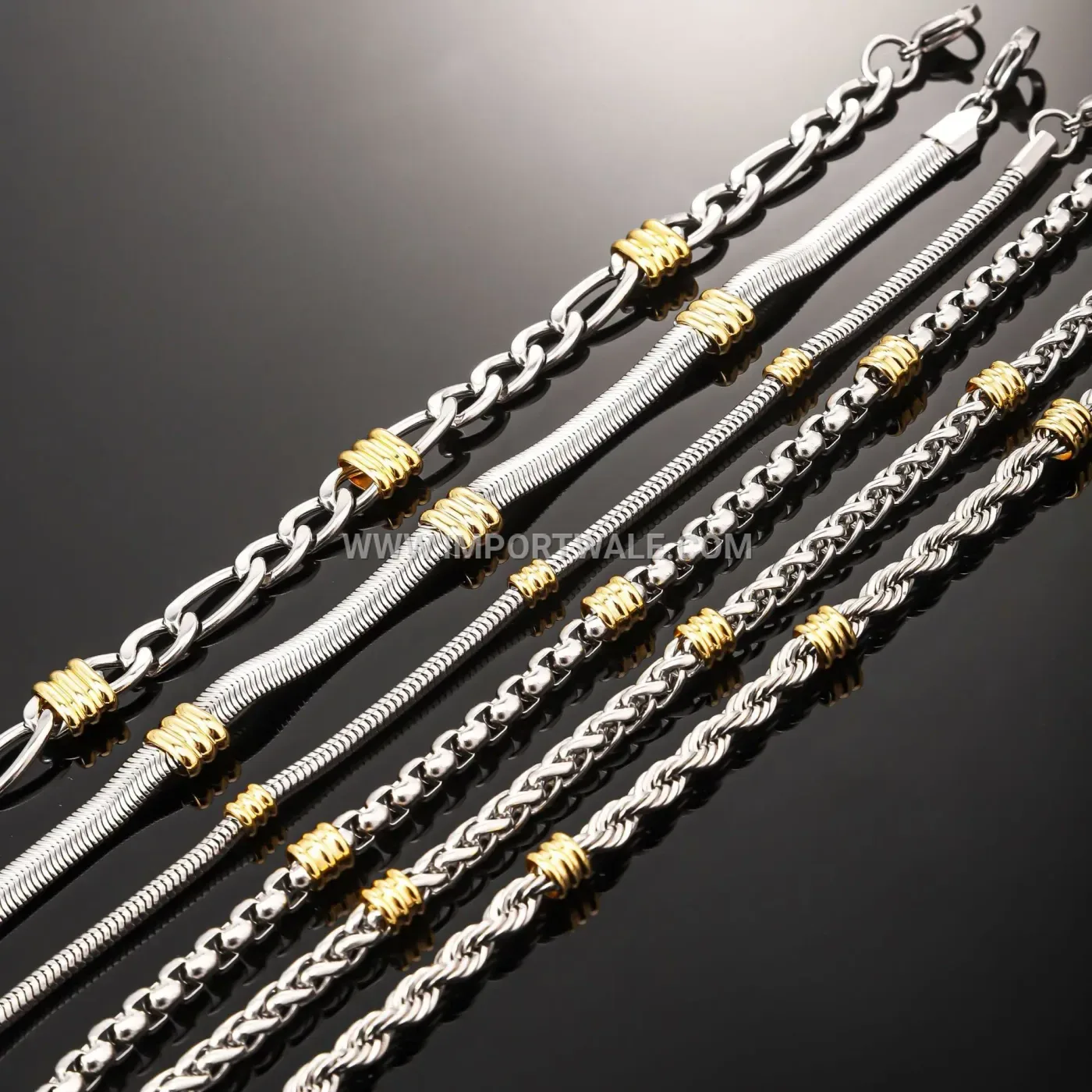 Braided Faux Leather Flag Bracelet With Alloy Accents