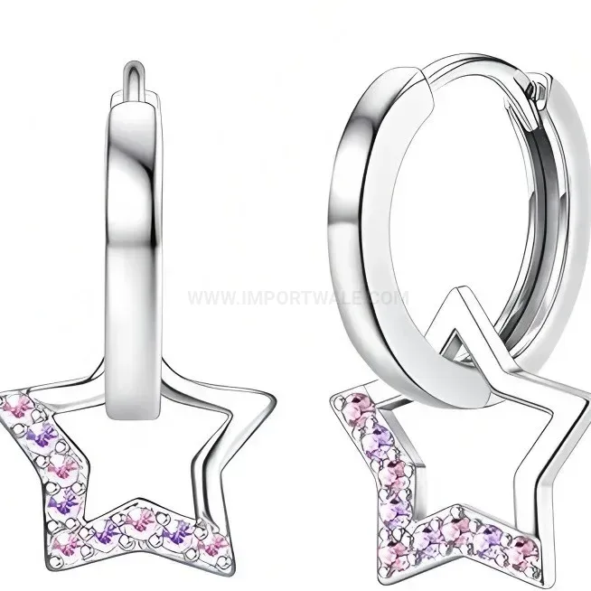 Trendy Retro Stainless Steel Heart and Clay Ball Cartilage Stud