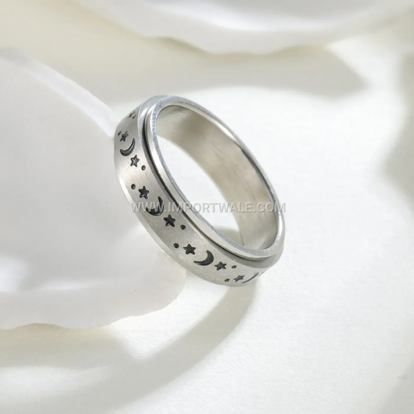 Spinner Celestial Stainless Steel Layered Ring