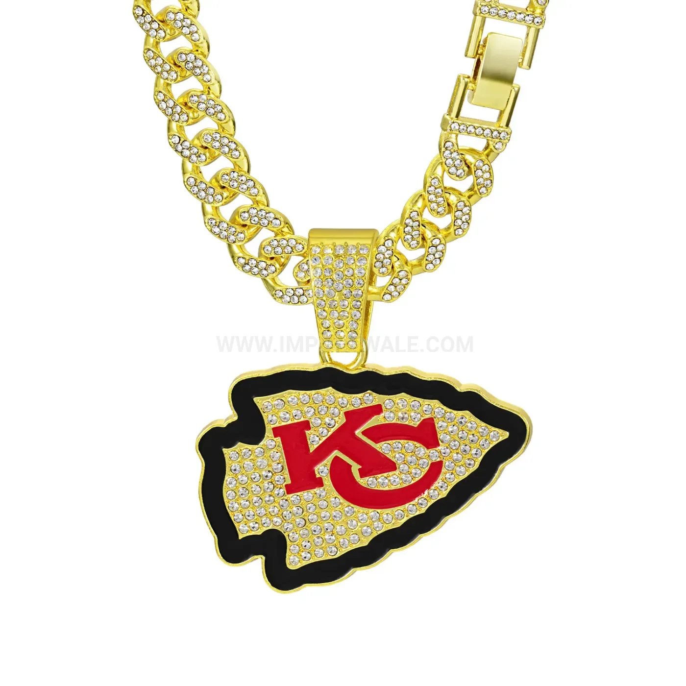 Iced Out Shield Crest Hip Hop Pendant