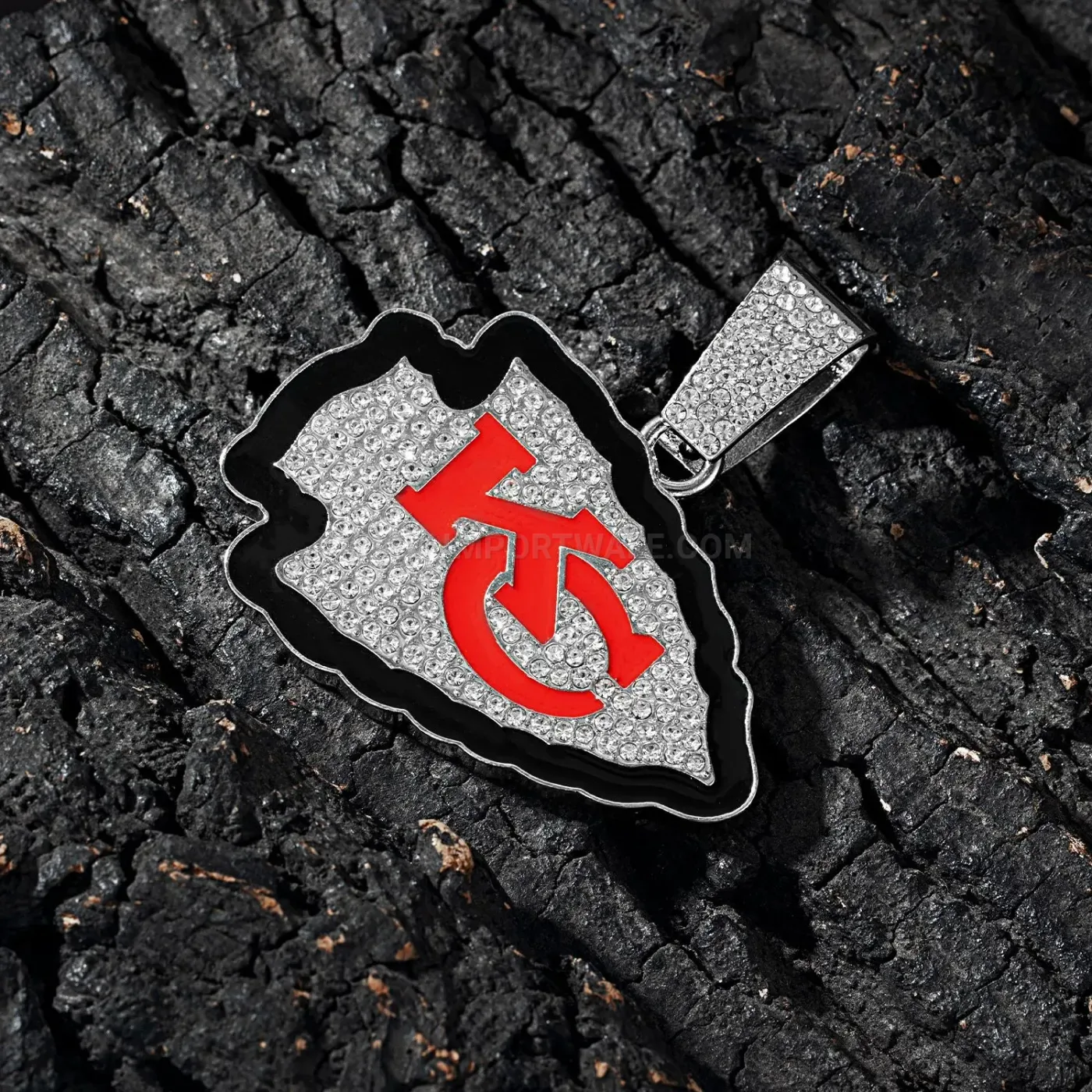 Iced Out Shield Crest Hip Hop Pendant