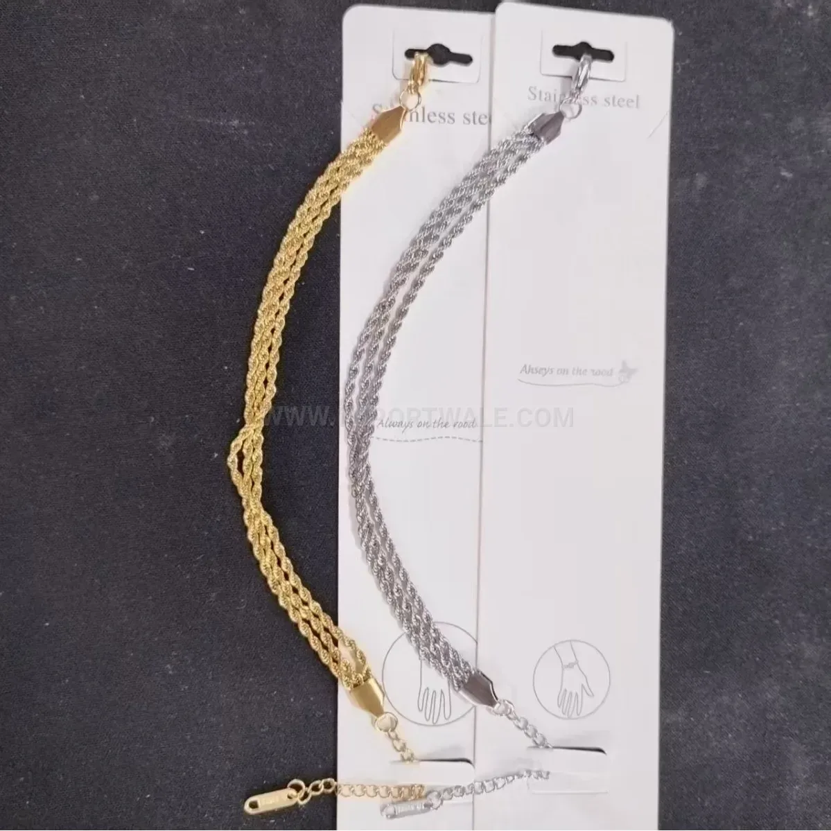 Twisted Rope Chain Stainless Steel Minimalist Bracelet
