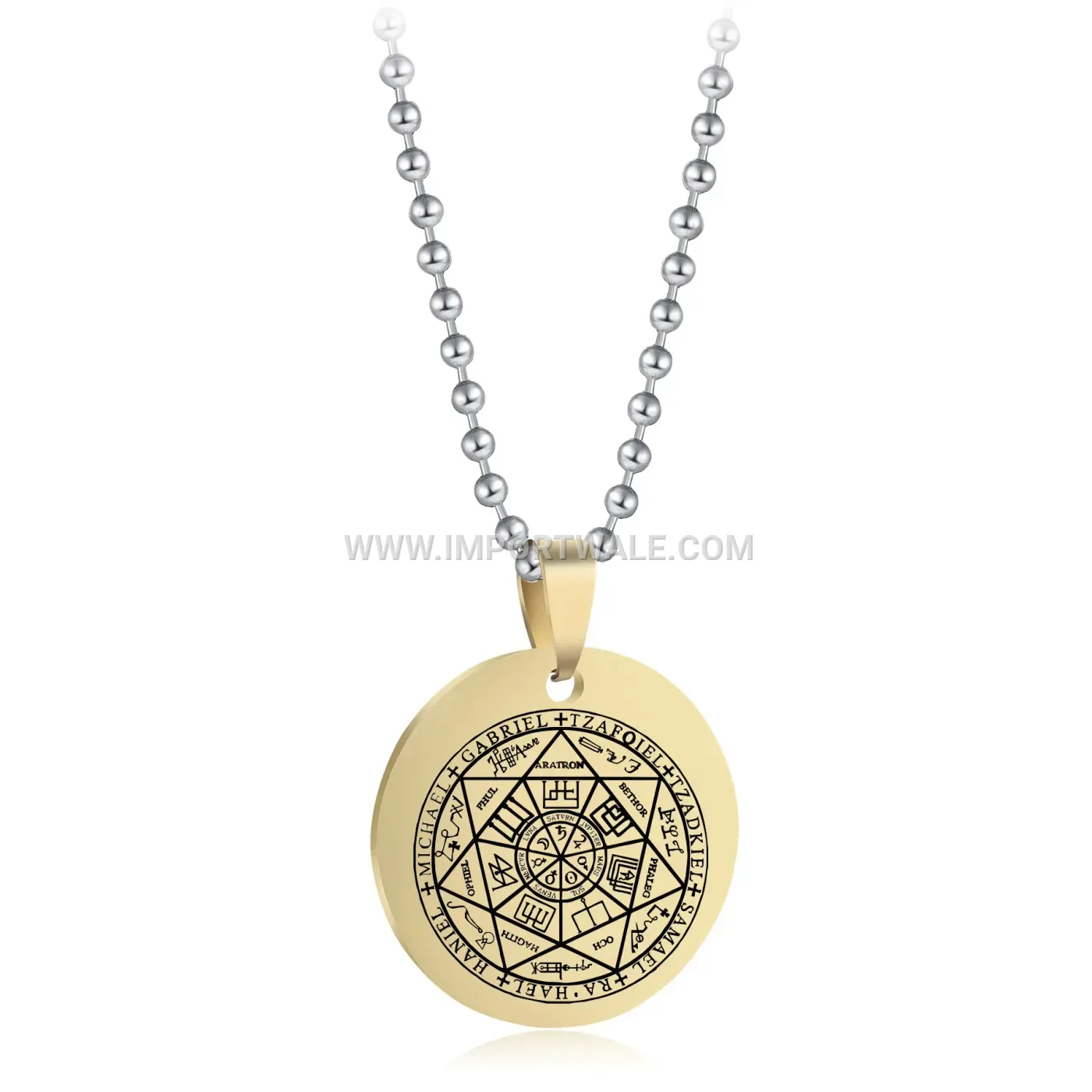 Stainless Steel Geometric Dog Tag Pendant Necklace