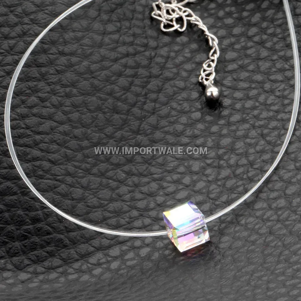 Handmade Austrian Crystal Fishline Bangle Bracelet
