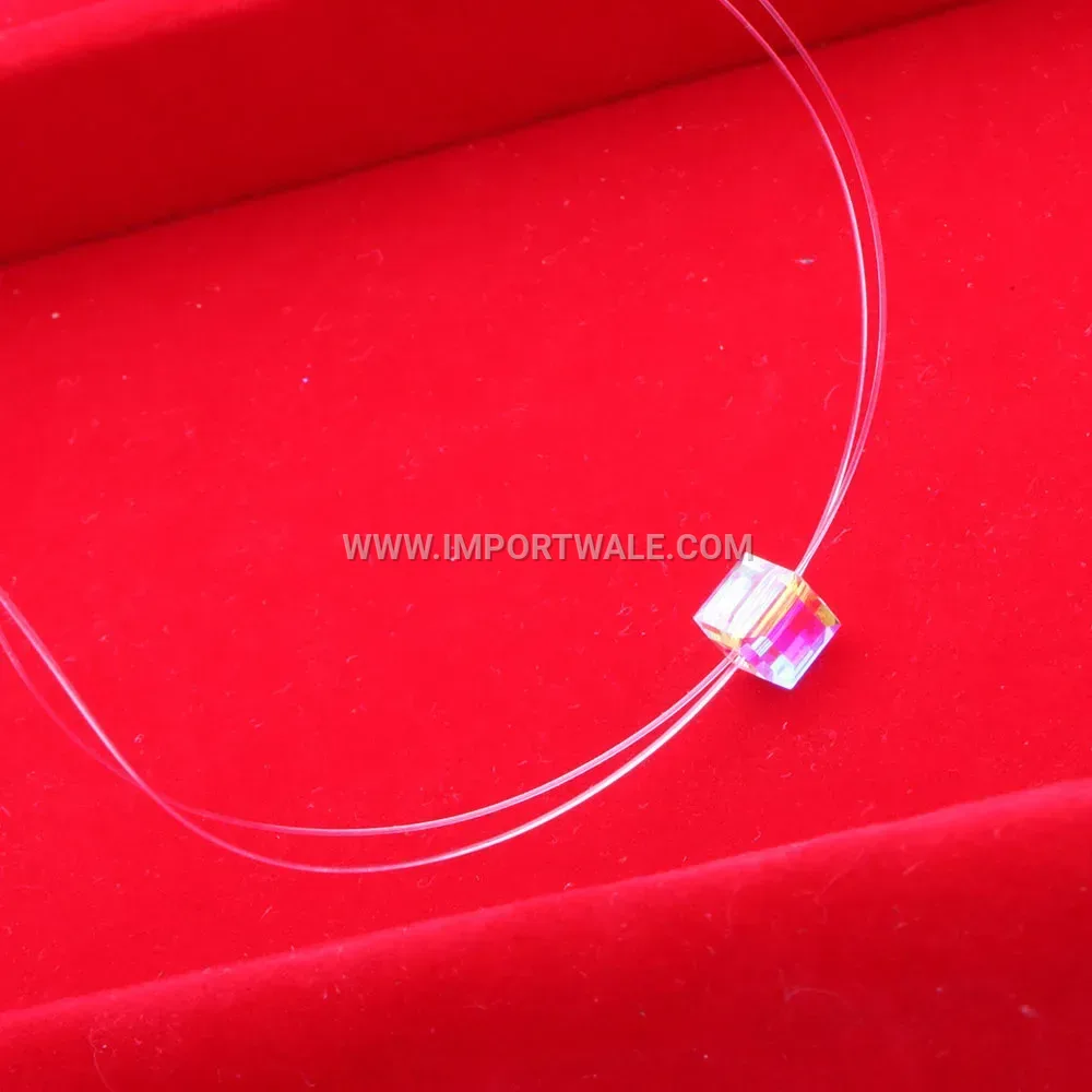 Sparkling Rhinestone Geometric Crystal Line Collar Necklace